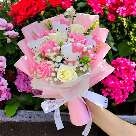 Hello Kitty Bouquet Sanrio Kitties Bouquet, Flowers Arrangement Kittys ...