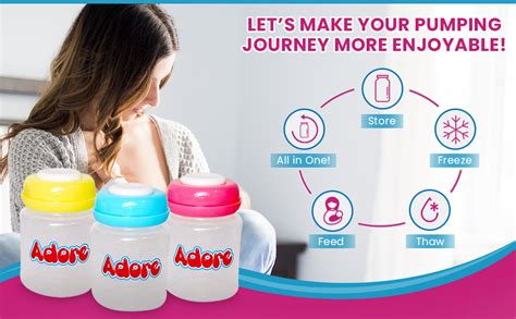 Buy Adore Breast Milk Storage Bottles (Pack of 3,Multicolor) Online at ...