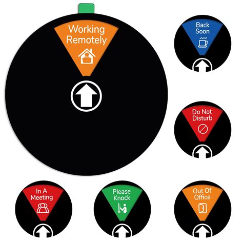 Office Signs For Door Rotating Office Door Sign - 6 Status Privacy ...