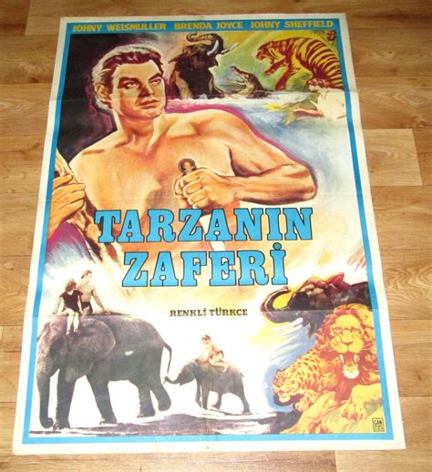 Johnny Weissmuller TARZAN AND THE LEOPARD WOMAN Original Turkish Movie ...