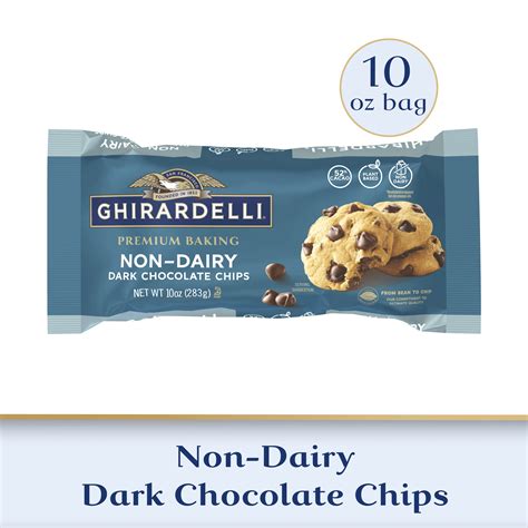 GHIRARDELLI Non-Dairy Dark Chocolate Chips for Baking, Premium Baking ...