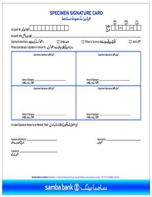 Fillable Online Specimen Signature Form - Fill Out and Sign Printable ...