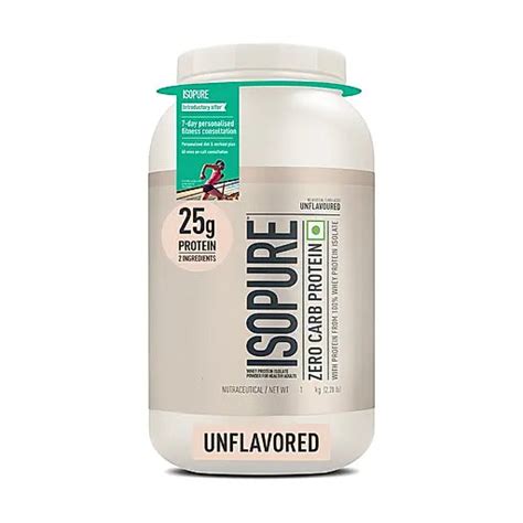 Isopure Zero Carb Protein– 2.20 lbs, 1 kg (Unflavoured) – Muscle Prozone