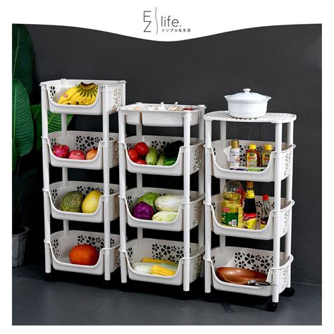 [CLEARANCE] 3 Tier Trolley Rack with Wheels Kitchen Rack Organizers ...