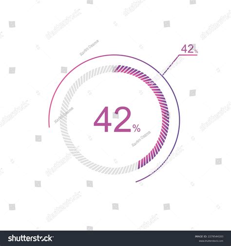 42 Percent Circle Chart Symbol 42 Stock Vector (Royalty Free ...