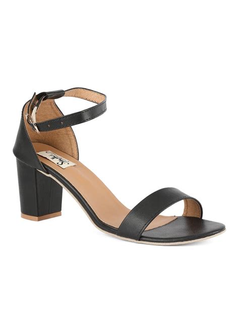 Get Ankle Strap Solid Block Heels at ₹ 521 | LBB Shop