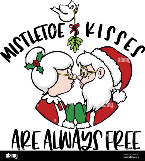Kiss Under The Mistletoe Clipart