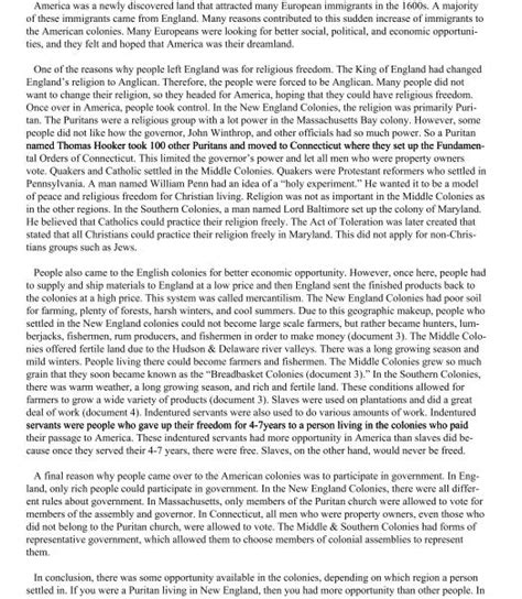 Image result for DBQ Examples