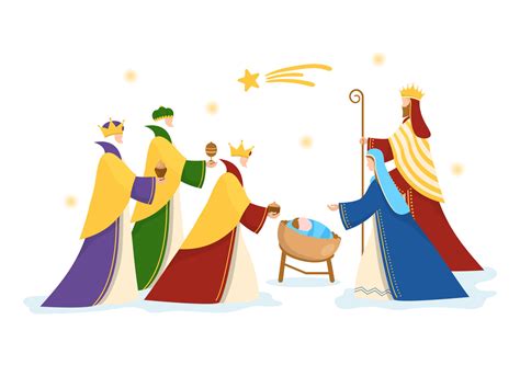 Happy Epiphany Day Template Hand Drawn Cartoon Flat Illustration ...