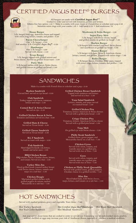 Nick's Country Oven Restaurant menus in Cass City, Michigan, United States