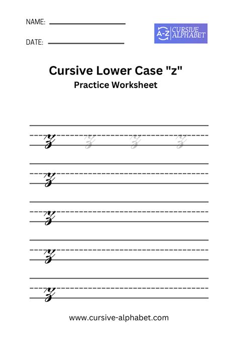 Cursive Lowercase Z