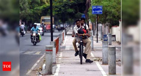 Chennai's only cycle track abuzz as schools open after vacation ...