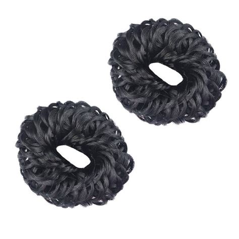 Chronex Pack of 2 Black Synthetic Hair Juda Band | Hair Extenshion ...