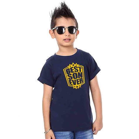 Navy Best Dad and Son Ever Matching Tshirts - BonOrganik