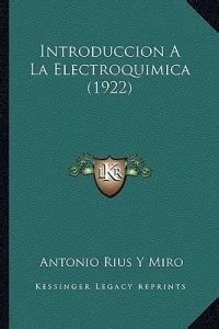 Introduccion A La Electroquimica (1922): Buy Introduccion A La ...