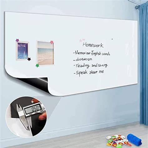 WALLMATE Whiteboard Wall Sticker Self-Adhesive Whiteboard Contact Paper ...