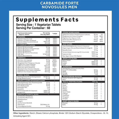 Buy CARBAMIDE FORTE MULTIVITAMIN FOR MEN 67 INGREDIENTS 13 VITAL BLENDS ...