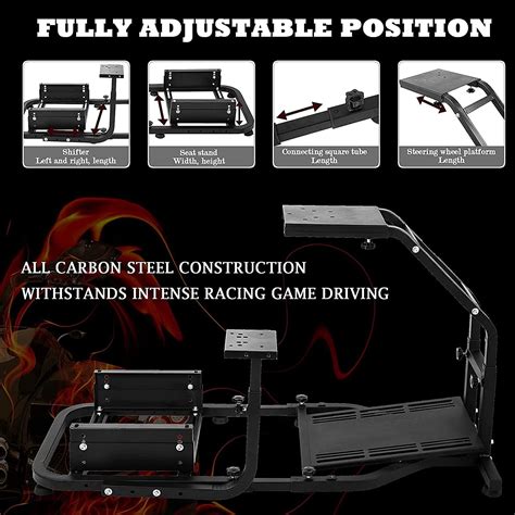 Buy LLF Racing Simulator Cockpit with 5 Support Arms,Adjustable Racing ...