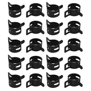 uxcell 20 Pcs 12mm Spring Band Type Action Fuel Hose Pipe Low Pressure ...