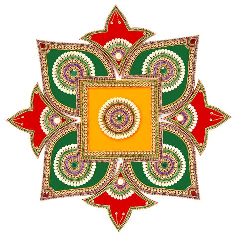 Buy Handicraft Designer Shaded Acrylic Rangoli - Jewel Stone ...