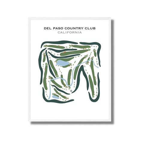 Del Paso Country Club, CA | Golf Course Map, Golf Map, Golfer Gift for ...