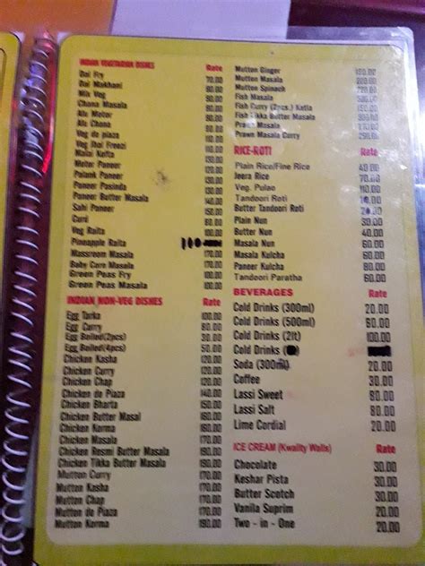 Menu at Paramount Bar & Restaurant, Howrah, National Highway No 6