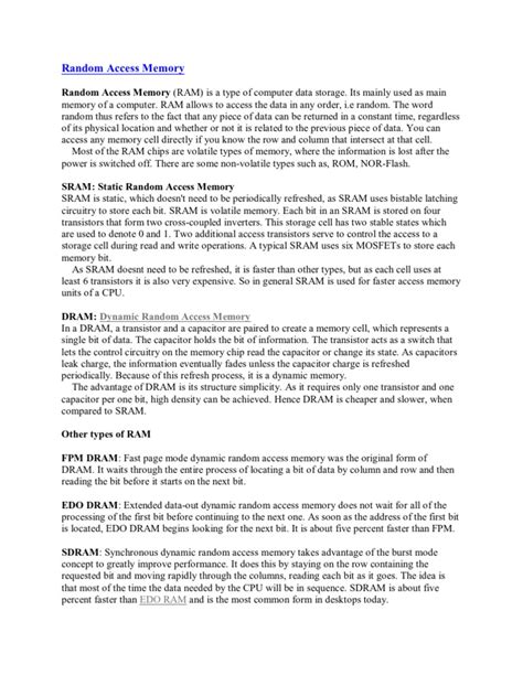 Image result for Dynamic Random Access Memory History