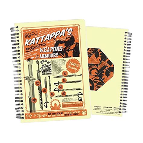 Baahubali Kattappa Weapons Spiral Notebook — www.entertainmentstore.in
