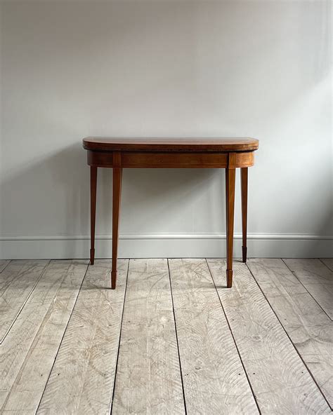 Antique card table, d shaped card table, golden mahogany card table ...