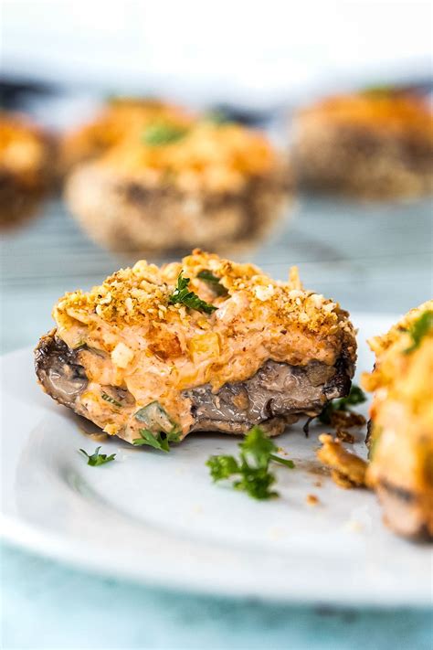 Air Fryer Stuffed Portobello Mushrooms - Upstate Ramblings