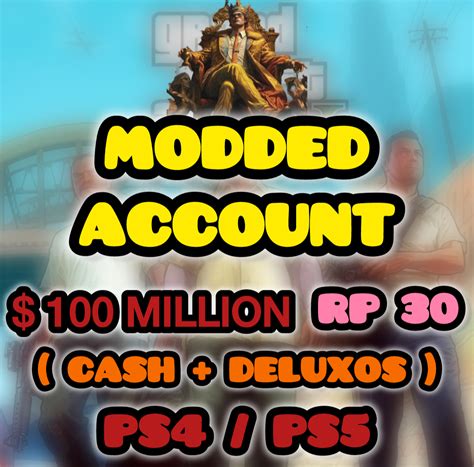 购买 😍 GTA 5 Modded Account [PS4/PS5] 💵 $100 Million (Cash + Cars) 💎 RP ...