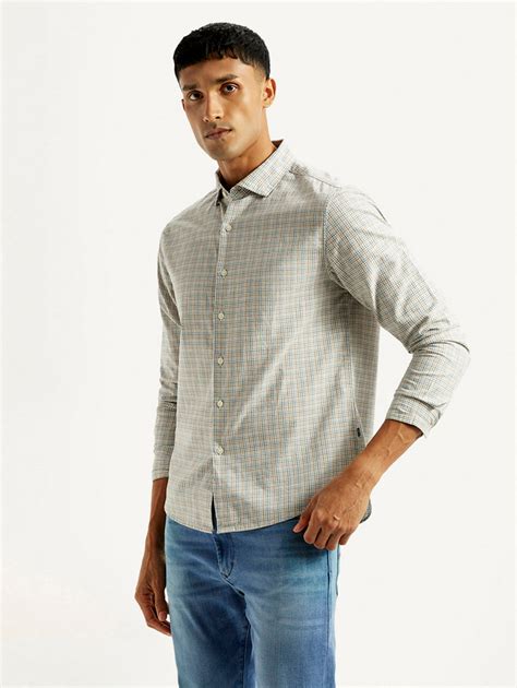 Men's Redloop Checkered Beige Slim Fit Shirt – Levis India Store