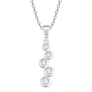 GIVA 14K White Gold Eternal Sparkle Diamond Pendant,without chain ...