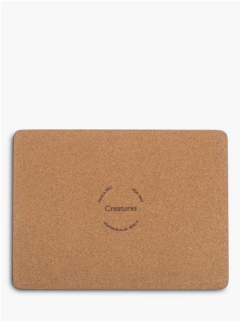 BlissHome Creatures Cork-Backed Sealife Placemats, Set of 4, Assorted ...