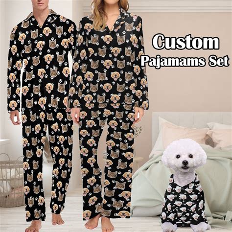 Custom Pajamas With Face, Customphoto Pet Dog Fuzzy Hoodie, Christmas ...
