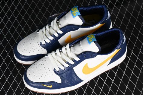 Air Jordan 1 Low OG Midnight Navy Yellow White CZ0790-407 - Air Jordan ...