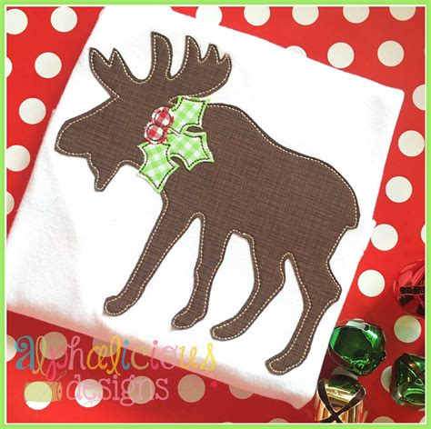 Christmas Designs - Christmas Applique Design - Christmas Moose - Holly ...