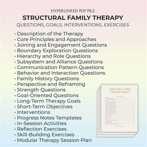 Family Therapy Questions, Structural Family Psychotherapy Guide, Family ...