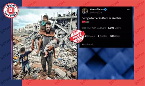 Image of Father Holding Children Amid Devastation Is AI-Generated | BOOM