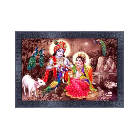 pnf Poster And Frames Radha Krishna Wooden Photo Frame With Acrylic ...
