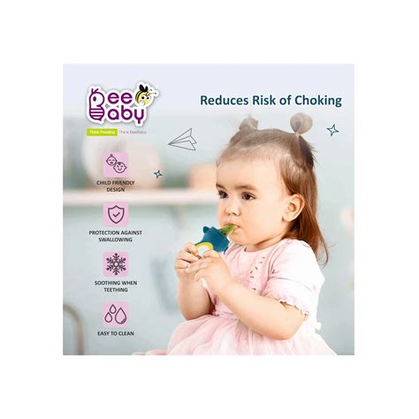 BeeBaby Fresh Silicone Food and Fruit Nibbler with Extra Mesh 3+ Months ...