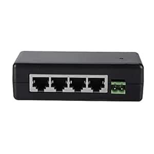 PoE Power Injector ,DC 12V-48V 4 Port PoE Power Adapter PoE Ethernet ...