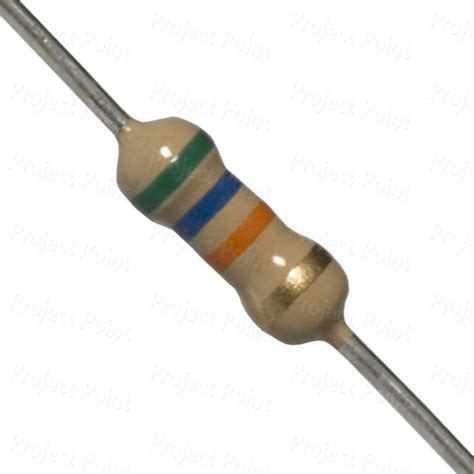 56K Ohm 0.25W Carbon Film Resistor 5% - Project Point Online