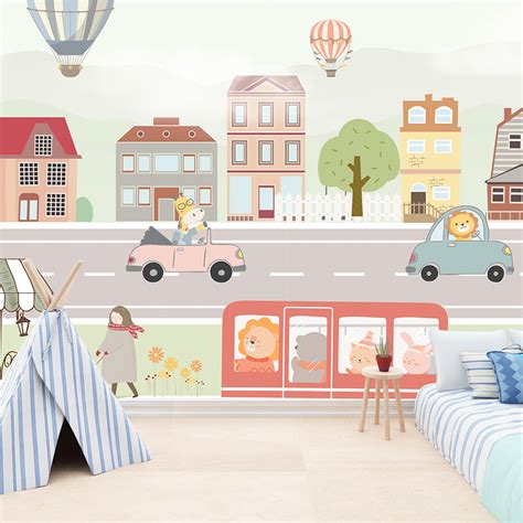 Fun City | Kids Wallpaper | Wallpaper Mural | Digital Walls