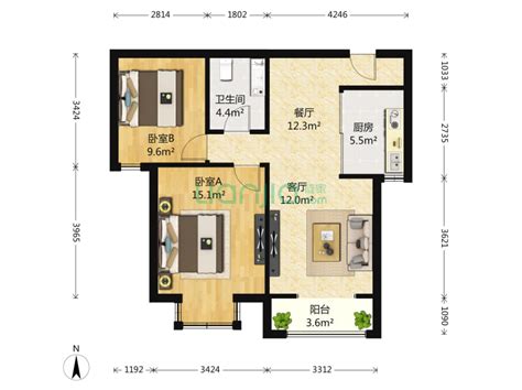 71平米两居室公寓设计欣赏 - 设计之家