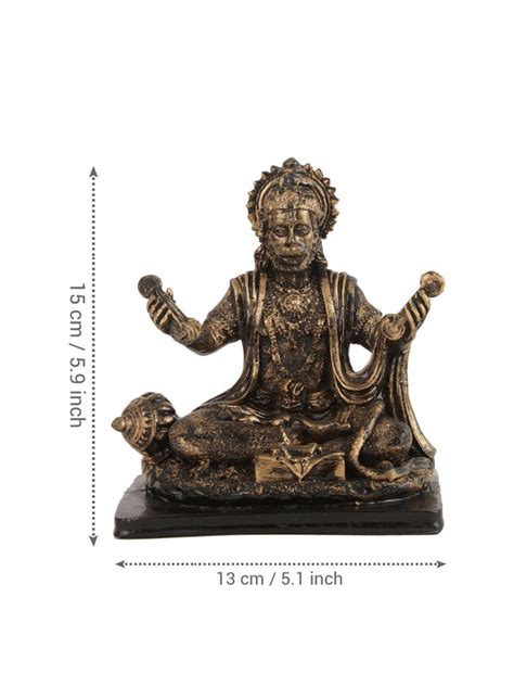 Buy | Brown & Gold-Toned Lord Hanuman Idol | Tied Ribbons