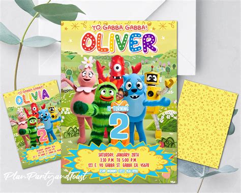 Yo Gabba Gabba Birthday Invitations A Yo Gabba Gabba Birthday Rach