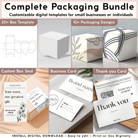 Editable Packaging Template Pack, Box Designs, Packaging for Products ...