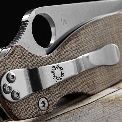 Spyderco Para Military 2 Brown Canvas Folding Knife