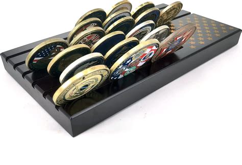 Buy 6 Rows Coin Holder, Military Challenge Coin Display Stand American ...